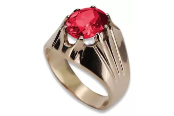 Vintage Rose 14k Gold 585 Ruby Ring vrc016 Vintage