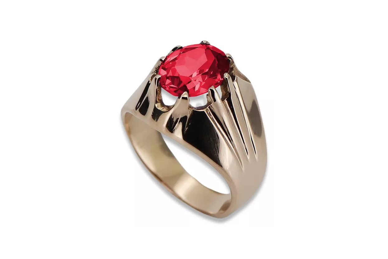 Russian Soviet rose 14k 585 gold Alexandrite Ruby Emerald Sapphire Zircon ring  vrc016