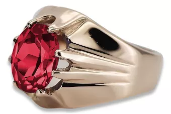 Russische sowjetische Rose 14 Karat 585 Gold Alexandrit Rubin Smaragd Saphir Zirkon Ring vrc016