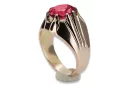 Russische sowjetische Rose 14 Karat 585 Gold Alexandrit Rubin Smaragd Saphir Zirkon Ring vrc016
