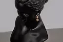 Rose rose russe soviétique 14k 585 or URSS Boucles d’oreilles boule vintage ven180