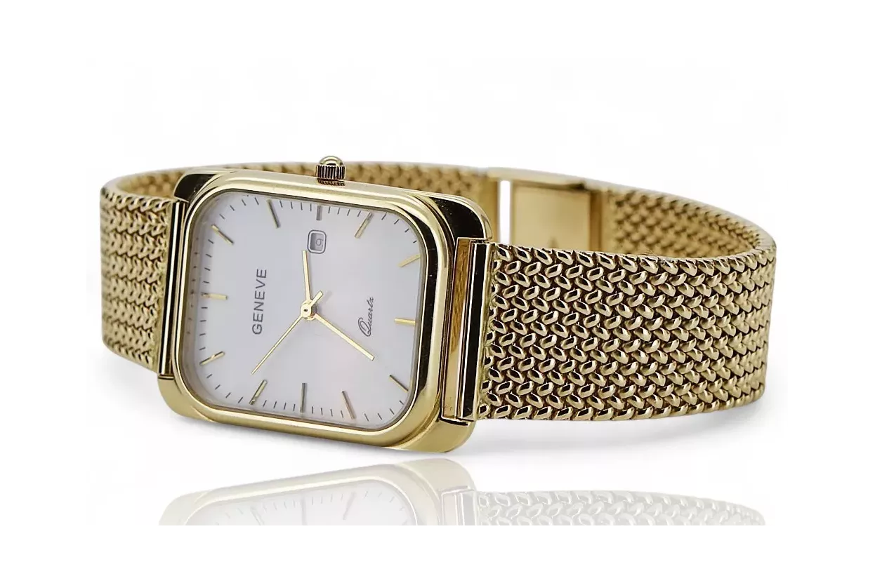 Złoty zegarek męski 14k Geneve, japoński kwarc, 36,8mm | Zlotychlopak.pl Złoty zegarek męski 14k Geneve, japoński kwarc, 36,8mm | Zlotychlopak.pl
