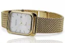 Jaune 14k 585 Geneve Geneve Watch Cadran blanc MW001YDW & MBW021Y