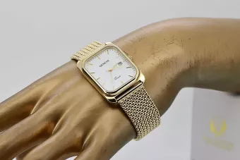 Złoty zegarek męski 14k Geneve, japoński kwarc, 36,8mm | Zlotychlopak.pl