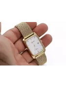 Jaune 14k 585 Geneve Geneve Watch Cadran blanc MW001YDW & MBW021Y