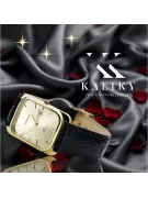 Жълти 14k 585 златни мъжки мъже Geneve Гледайте бяло набиране MW001YDW & MBW021Y