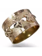 Radziecki 14k 585 złoty Rosyjski pierścionek z różowego złota vrn025