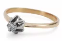 Ring Vintage Stil Zirkon Originales Vintage-Roségold aus 14 Karat vrc353r