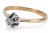 Ring Vintage Stil Zirkon Originales Vintage-Roségold aus 14 Karat vrc353r