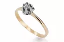 Ring Vintage Stil Zirkon Originales Vintage-Roségold aus 14 Karat vrc353r