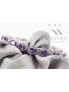 Bracelet tennis en or blanc 14 carats avec alexandrite et zircons tbc001ws