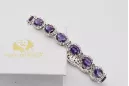 Bracelet tennis en or blanc 14 carats avec alexandrite et zircons tbc001ws