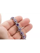 Pulsera de tenis de alejandrita y circonitas en oro blanco de 14k tbc001ws