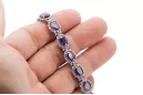 Bracelet tennis en or blanc 14 carats avec alexandrite et zircons tbc001ws