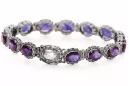 Bracelet tennis en or blanc 14 carats avec alexandrite et zircons tbc001ws