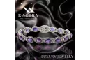 Pulsera de tenis de alejandrita y circonitas en oro blanco de 14k tbc001ws