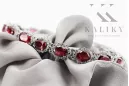 Pulsera de tenis con rubíes y circonitas en oro blanco de 14k tbc001w