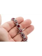 Pulsera de tenis con rubíes y circonitas en oro blanco de 14k tbc001w