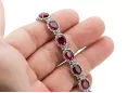 White 14k gold ruby and zircons tennis bracelet tbc001w