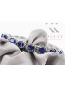 White 14k gold tennis sapphite and zircons bracelet tbc001w