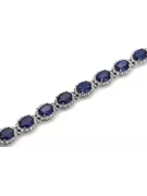 White 14k gold tennis sapphite and zircons bracelet tbc001w