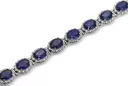 White 14k gold tennis sapphite and zircons bracelet tbc001w
