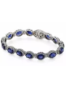 White 14k gold tennis sapphite and zircons bracelet tbc001w