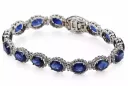 White 14k gold tennis sapphite and zircons bracelet tbc001w