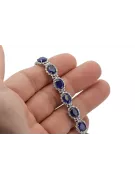 Білий 14k золотого тенісу sapphite і zircons браслет tbc001w