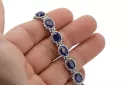 White 14k gold tennis sapphite and zircons bracelet tbc001w