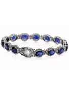 White 14k gold tennis sapphite and zircons bracelet tbc001w