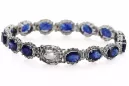 White 14k gold tennis sapphite and zircons bracelet tbc001w