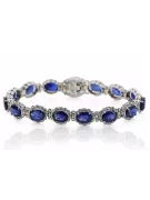 White 14k gold tennis sapphite and zircons bracelet tbc001w