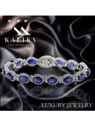 White 14k gold tennis sapphite and zircons bracelet tbc001w