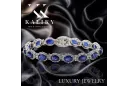 Zafito de tenis de oro blanco 14k y zircons pulsera tbc001w