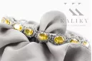 Pulsera de tenis de oro blanco de 14k con peridotos y circonitas tbc001w