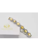 Bracelet tennis en or blanc 14 carats avec péridots et zircons tbc001w