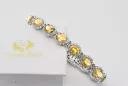 Bracelet tennis en or blanc 14 carats avec péridots et zircons tbc001w