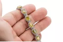 Pulsera de tenis de oro blanco de 14k con peridotos y circonitas tbc001w