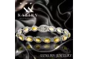 Pulsera de tenis de oro blanco de 14k con peridotos y circonitas tbc001w