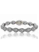 Pulsera de tenis con circonitas en oro blanco de 14k tbc001w