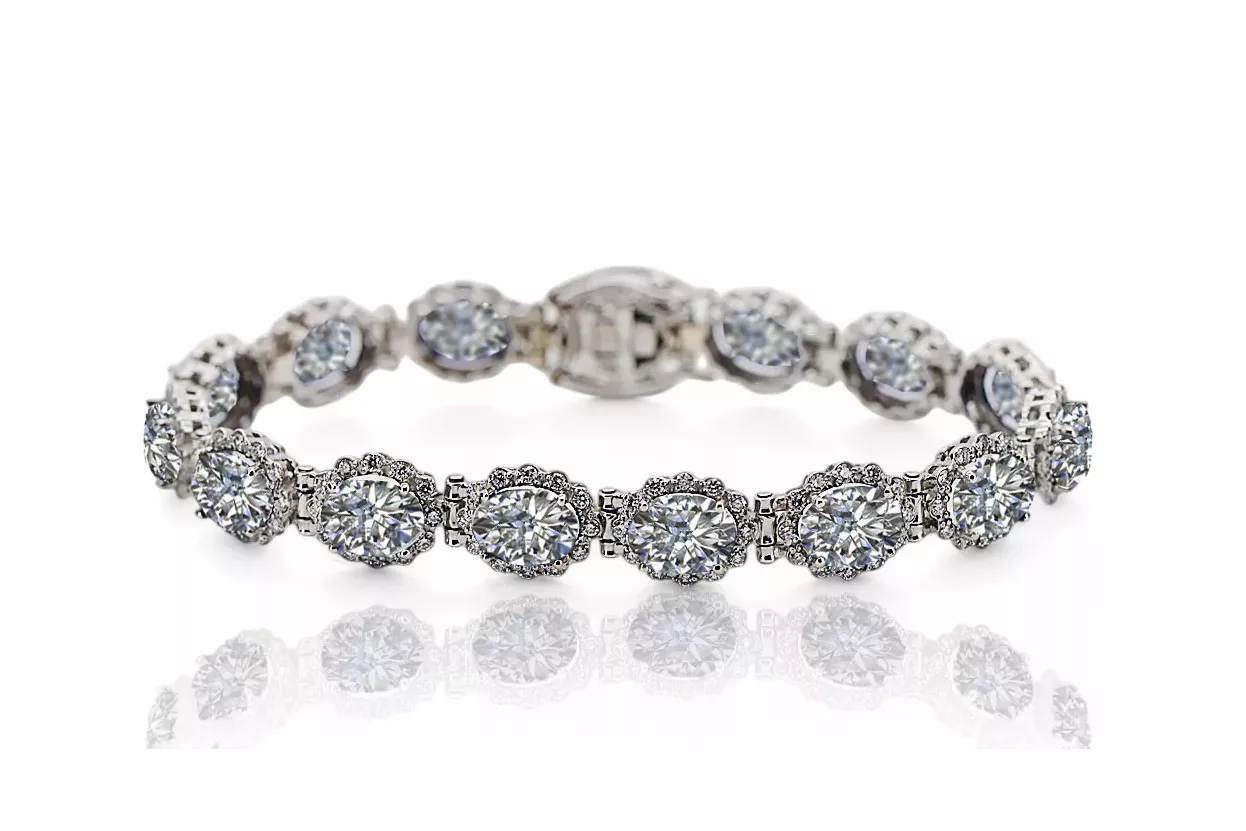Bracelet tennis en or blanc 14 carats et zircons tbc001w Bracelet tennis en or blanc 14 carats et zircons tbc001w