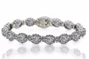 Bracelet tennis en or blanc 14 carats et zircons tbc001w