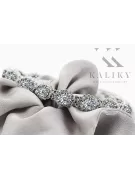 Pulsera de tenis con circonitas en oro blanco de 14k tbc001w