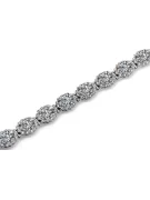 Pulsera de tenis con circonitas en oro blanco de 14k tbc001w