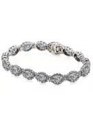 Pulsera de tenis con circonitas en oro blanco de 14k tbc001w