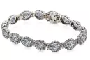 Tennisarmband aus 14 Karat Weißgold mit Zirkonen tbc001w