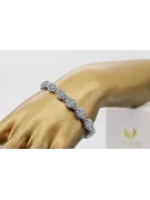 Pulsera de tenis con circonitas en oro blanco de 14k tbc001w