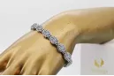 Bracelet tennis en or blanc 14 carats et zircons tbc001w