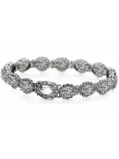 Pulsera de tenis con circonitas en oro blanco de 14k tbc001w